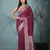 elegant fuchsia georgette saree with intricate silver zari work
