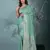 elegant sea green georgette saree with intricate silver zari work