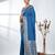elegant sky blue georgette saree with intricate silver zari work