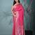 elegant pink georgette saree with intricate silver zari work
