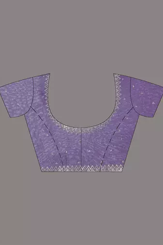 stylish violet chiffon saree with stone work border