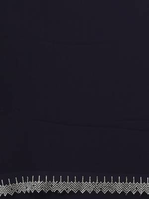 stylish purple chiffon saree with stone work border 4