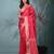 elegant fuchsia silk blend saree with intricate brocade work
