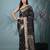 elegant black silk blend saree with intricate brocade work