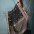 elegant black silk blend saree with intricate brocade work