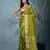 elegant sap green silk blend saree with intricate brocade work