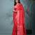 elegant red silk blend saree with intricate brocade work