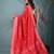 elegant red silk blend saree with intricate brocade work