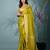elegant olive silk blend saree with intricate brocade work