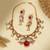 Gold plated kundan red stones necklace set