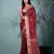 elegant maroon silk blend saree with intricate brocade work
