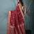 elegant maroon silk blend saree with intricate brocade work
