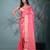 elegant pink silk blend saree with intricate brocade work