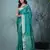 elegant teal silk blend saree with intricate brocade work