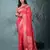 graceful punch pink silk blend blend saree with intricate zari work