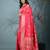 graceful punch pink silk blend blend saree with intricate zari work