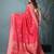 graceful punch pink silk blend blend saree with intricate zari work