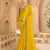 gold satin chiffon saree with banglori work blouse