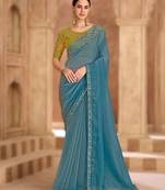 tissue georgette saree with banglori work blouse
