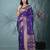 graceful purple silk blend blend saree with intricate zari work