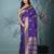 graceful purple silk blend blend saree with intricate zari work