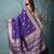 graceful purple silk blend blend saree with intricate zari work