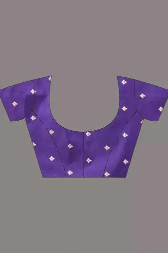 graceful purple silk blend blend saree with intricate zari work