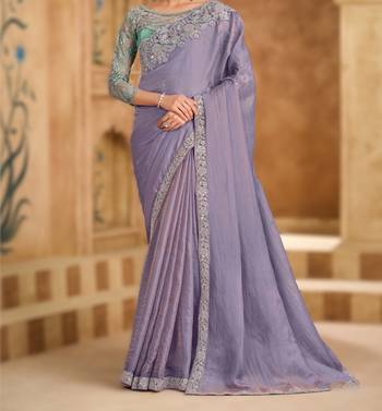 sparkle shaded chiffon saree with banglori work blouse 3