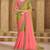 onion pink tissue crushed georgette saree with banglori work blouse
