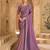 lavender tissue georgette saree with satin work blouse