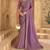 lavender tissue georgette saree with satin work blouse