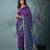 exquisite purple pochampally silk blend saree with vibrant ikat pattern