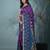exquisite purple pochampally silk blend saree with vibrant ikat pattern