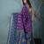 exquisite purple pochampally silk blend saree with vibrant ikat pattern