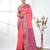 elegant pink tussar silk blend saree with sambhal puri ikat border