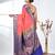 glamorous pink south silk blend saree with intricate zari border