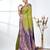 glamorous lime green south silk blend saree with intricate zari border