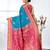 glamorous sky blue south silk blend saree with intricate zari border