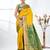 glamorous mustard south silk blend saree with intricate zari border