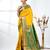 glamorous mustard south silk blend saree with intricate zari border