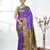 glamorous violet south silk blend saree with intricate zari border