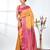 glamorous mustard south silk blend saree with intricate zari border