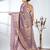 exquisite violet tissue brocade saree with intricate zari work