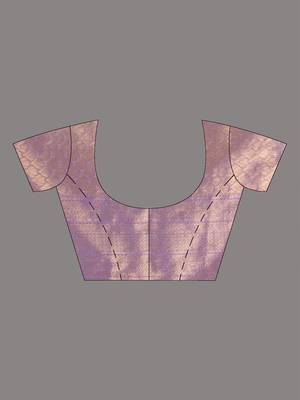 exquisite violet tissue brocade saree with intricate zari work 5