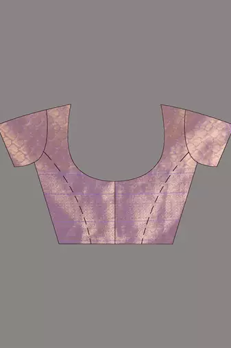 exquisite violet tissue brocade saree with intricate zari work
