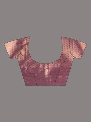 exquisite purple tissue brocade saree with intricate zari work 5