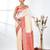 elegant off-white tussar silk blend saree with red zari border
