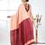 peach viscose saree with gheecha pallu and golden border