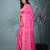 elegant pink art silk saree with checkered design
