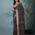 elegant brown art silk saree with checkered design